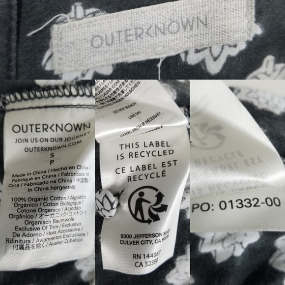 Outerknown Summer Sunday Suit Romper Playsuit in Pitch Black Lantana Size Small - Picture 11 of 12
